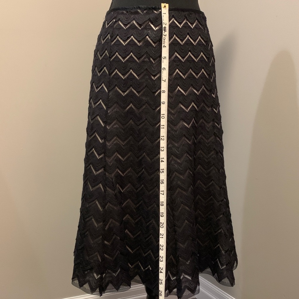 Marks & Spencer Lace Overlay A-Line Flared Skirt - Picture 5 of 8